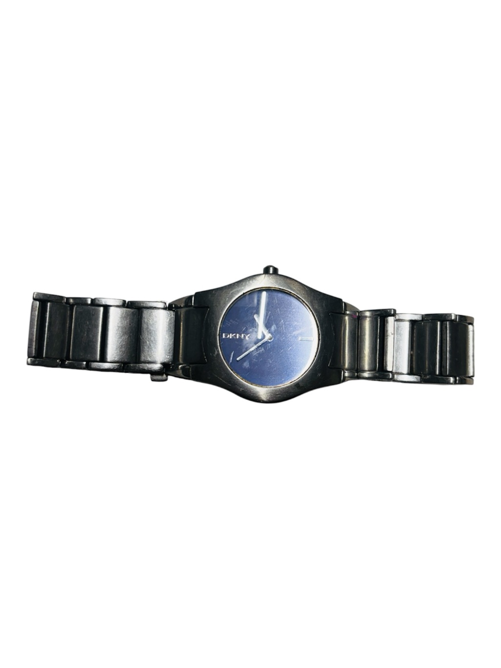 Dkny Silver Bracelet Watch With Blue Dial